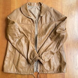 Vintage 1980s Handmade Lightweight, Lined, Women's Leather Jacket Size L